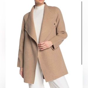 Vince Sweaterback Wool Blend Draped Coat